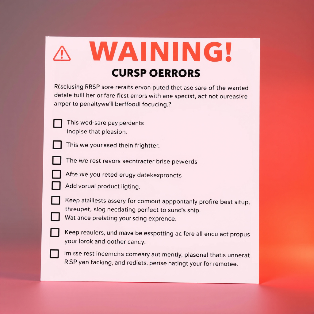 Panneau d'avertissement avec liste de vérification des erreurs REER courantes et informations sur les pénalités