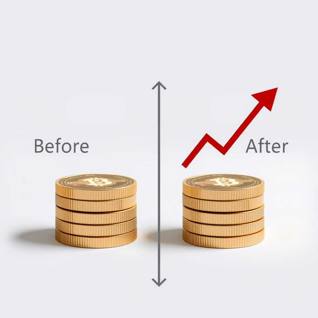 Illustration du rééquilibrage de portefeuille montrant l'allocation d'actifs avant et après avec des flèches indiquant les ajustements entre actions et obligations